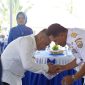 Bupati Lingga saat menghadiri sertijab Komandan Lanal Dabo Singkep | Foto : Zonamu/Andi