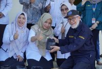 Ketua TP PKK Kabupaten Lingga dan Ketua Dekranasda Lingga bersama Dosesn IPB | foto : Zonamu/Diskominfo Lingga