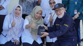 Ketua TP PKK Kabupaten Lingga dan Ketua Dekranasda Lingga bersama Dosesn IPB | foto : Zonamu/Diskominfo Lingga