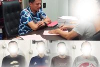 Empat Tersangka Kasus Premanisme di Desa Tinjul Resmi Ditahan di Lapas Dabo Singkep | Foto : Zonamu/Ist