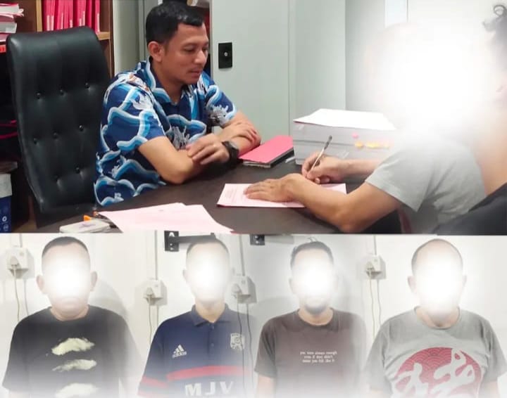 Empat Tersangka Kasus Premanisme di Desa Tinjul Resmi Ditahan di Lapas Dabo Singkep | Foto : Zonamu/Ist