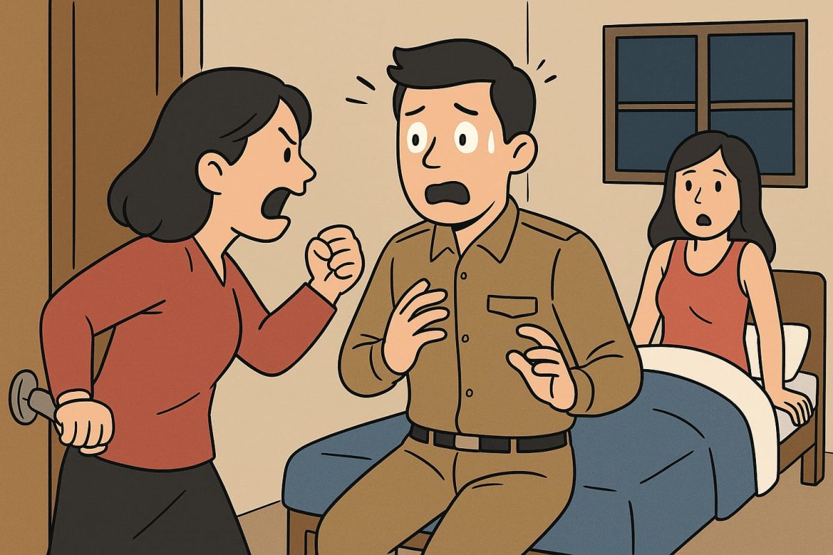 Ilustrasi perselingkuhan yang dibuat oleh AI | Foto : Zonamu/AI