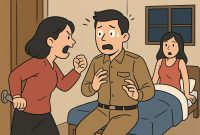 Ilustrasi perselingkuhan yang dibuat oleh AI | Foto : Zonamu/AI