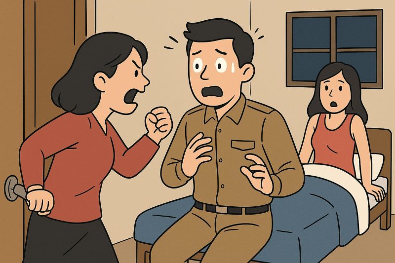 Ilustrasi perselingkuhan yang dibuat oleh AI | Foto : Zonamu/AI