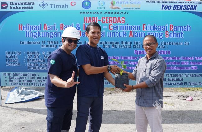 PT Timah berkolaborasi dengan Kelompok Tani Desa Nangnung, menggalakkan pertanian holtikultura di kawasan Helipad Balai Karya di Air Kantung, Sungailiat, Kabupaten Bangka | Foto: Zonamu/Humas PT Timah