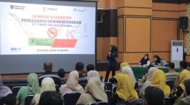 PT Timah Tbk Area Kundur bekerja sama dengan Puskesmas Kundur Barat menggelar Seminar Kesehatan Pencegahan DBD di Gedung Serbaguna Wisma Timah Kundur | Foto: Zonamu/Humas PT Timah
