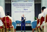 PT Timah Tbk berkolaborasi dengan Bank Mandiri menggelar seminar Building Financial Awarness Through Financial Planning secara hybird dari Graha Timah Pangkalpinang | Foto: Zonamu/Humas PT Timah