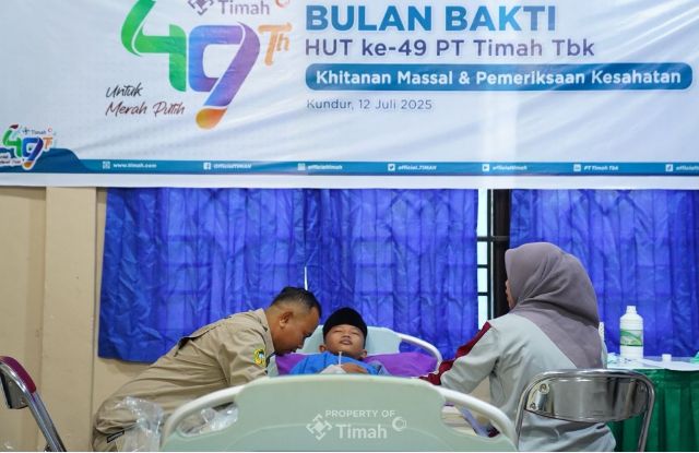 Rangkaian HUT ke-49, PT Timah kembali gelar khitanan massal di Graha Timah, Kantor Wilayah Operasi Kundur, Kabupaten Karimun, Provinsi Kepulauan Riau | Foto: Zonamu/Humas PT Timah