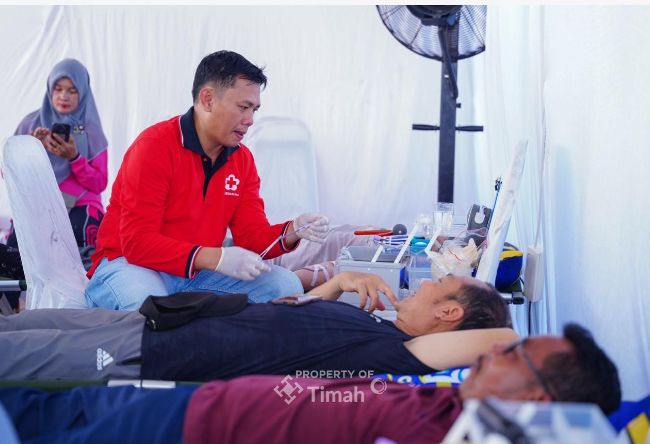 PT Timah gelar donor darah sambut HUT ke-49 tahun | Foto: Zonamu/Humas PT Timah