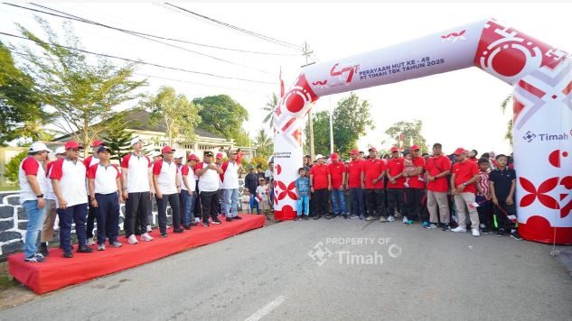 Pekan sehat dalam rangka HUT ke-49 PT Timah di Kundur diikuti ribuan masyarakat | Foto: Zonamu/Humas PT Timah