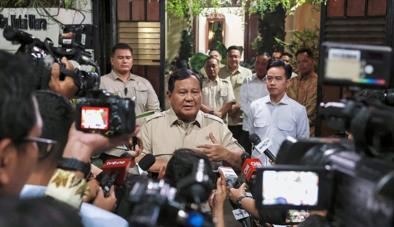 Saat wartawan melakukan wawancara dengan Presiden RI Prabowo Subianto | Foto : Zonamu/Instagram