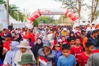Pekan Sehat HUT ke-49 PT Timah diikuti ribuan masyarakat Belitung Timur | Foto: Zonamu/Humas PT Timah