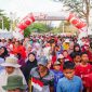 Pekan Sehat HUT ke-49 PT Timah diikuti ribuan masyarakat Belitung Timur | Foto: Zonamu/Humas PT Timah
