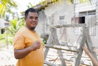 PT Timah buat atraktor cumi di Kecamatan Belinyu, Kabupaten Bangka, untuk mendukung pelestarian lingkungan laut | Foto: Zonamu/Humas PT Timah