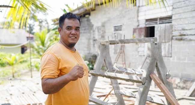 PT Timah buat atraktor cumi di Kecamatan Belinyu, Kabupaten Bangka, untuk mendukung pelestarian lingkungan laut | Foto: Zonamu/Humas PT Timah