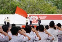 Pelaksanaan Upacara HUT ke-80 RI PT Timah Tbk di Pangkalpinang | Foto: Zonamu/Humas PT Timah