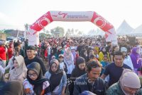 Pekan Sehat HUT ke-49 PT Timah Tbk di Lapangan Belinyu, Kabupaten Bangka dihadiri ribuan masyarakat | Foto: Zonamu/Humas PT Timah