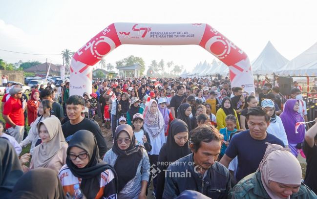 Pekan Sehat HUT ke-49 PT Timah Tbk di Lapangan Belinyu, Kabupaten Bangka dihadiri ribuan masyarakat | Foto: Zonamu/Humas PT Timah