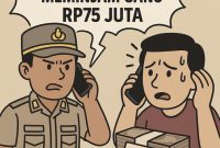 Ilustrasi Modus Penipuan mengatasnamakan Kapolsek Senayang | Foto : Zonamu/AI