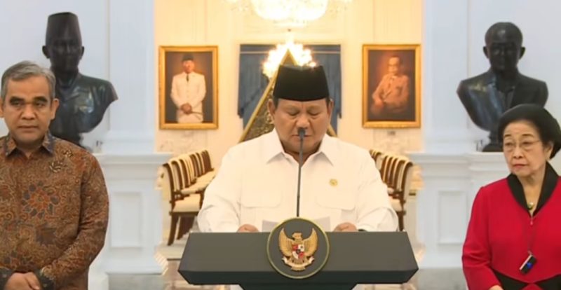 Presiden RI Prabowo Subianto saat menyampaikan instruksi | Foto : Zonamu/SC