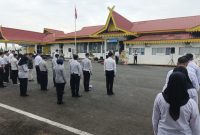 Bandara Dabo Singkep saat melaksanakan Upacara Harhubnas 2025 | Foto : Zonamu/Wandi