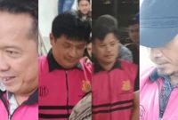 Foto para tersangka korupsi jembatan Desa Marok Kecil | Foto : Zonamu/Wandi