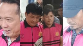 Foto para tersangka korupsi jembatan Desa Marok Kecil | Foto : Zonamu/Wandi