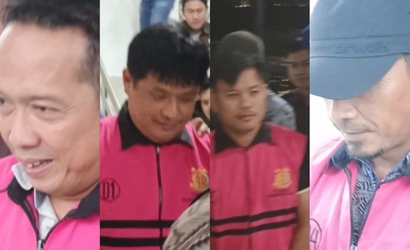 Foto para tersangka korupsi jembatan Desa Marok Kecil | Foto : Zonamu/Wandi