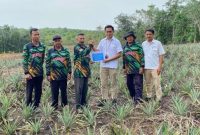 Perwakilan PT Timah menyerahkan bantuan bibit tanaman kepada Kelompok Bina Tani Tailong di Desa Kundur, Kecamatan Kundur Barat | Foto: Zonamu/Humas PT Timah