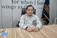 Kepala UPBU Kelas III Dabo Singkep, Indra Rohman saat diwawancarai diruangannya | Foto : Zonamu/Wandi