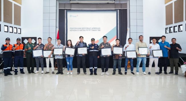 PT Timah Berikan Penghargaan kepada Mitra Usaha Terbaik | Foto: Zonamu/Humas PT Timah