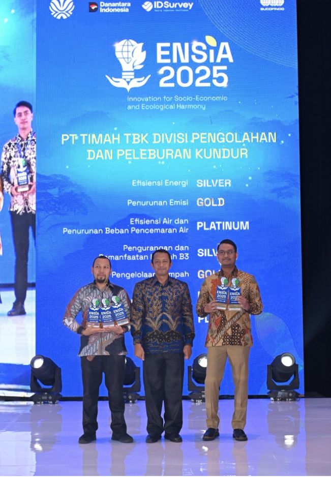 PT Timah Tbk dan Anak Perusahaan Raih 20 Penghargaan dalam ENSIA 2025 ‎
