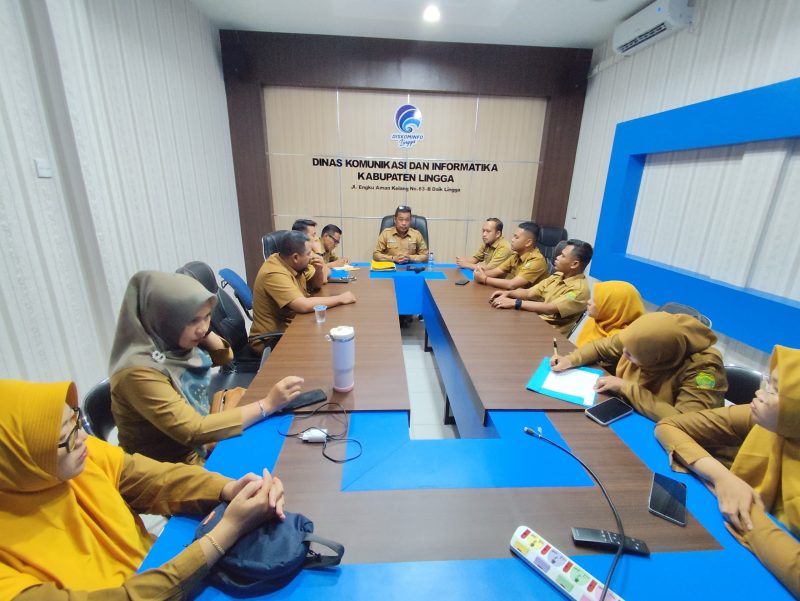 Diskominfo Lingga Rapat Evaluasi Kinerja Bidang IKP | Foto : Zonamu/Diskominfo Lingga