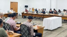 PT TIMAH Tbk menggelar pertemuan dengan mitra usaha penambangan darat dan laut untuk mensosialisasikan Nilai Imbal Usaha Jasa Penambangan dan Sitem Pembayaran | Foto: Zonamu/Humas PT Timah