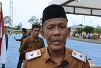 Sekda Lingga Armia saat di wawancarai | Foto : Zonamu/Wandi