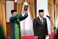 Pengambilan sumpah jabatan Adi Prihantara sebagai Pejabat Fungsional Pengawas Urusan Pemerintahan Daerah Ahli Utama sekaligus Plh Sekdaprov Kepri di Gedung Daerah, Tanjungpinang | Foto : Zonamu/Diskominfo Kepri