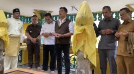 Menko Yusril saat melaksanakan Doa di Makam Sultan  di Daik Lingga | Foto : Zonamu/Andi