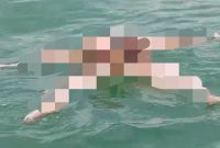 Nelayan Temukan Mayat Pria Mengapung Tanpa Busana di Perairan Pulau Lalang | Foto : Zonamu/Warga