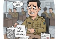 Ilustrasi Gaji PPPK belum dibayarkan akibat tidak diinput pihak Kecamatan | Foto : Zonamu/AI
