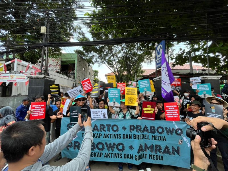 AJI dan Koalisi Sipil Dukung Tempo, Nilai Gugatan Amran Bentuk Pembungkaman Pers | Foto : Zonamu/Ist