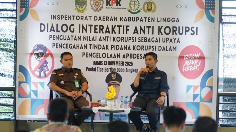 Inspektorat Lingga saat menggelar dialog interaktif anti korupsi | Foto : Zonamu/Indra Diskominfo