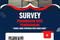 Suaramu, Awal Perubahan: Ayo Isi Survei Rute Penerbangan Impian Anda dengan scan barcode atau klik link di bagian bawah berita | Foto: Zonamu/Humas Bandara RHA