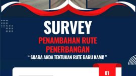 Suaramu, Awal Perubahan: Ayo Isi Survei Rute Penerbangan Impian Anda dengan scan barcode atau klik link di bagian bawah berita | Foto: Zonamu/Humas Bandara RHA