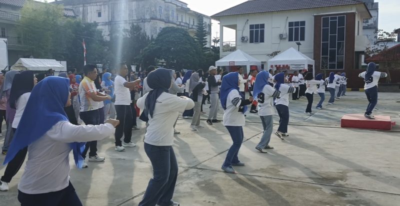 Senam Sehat Dinkes dan Kejari Lingga Perkuat Sinergi | Foto : Zonamu/Wandi