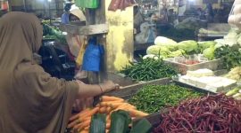 Suasana di pasar tradisional Dabo Singkep | Foto | Zonamu/Paino