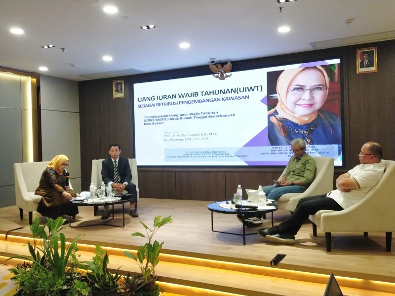Andry Yansen Presley Manalu bersama sejumlah asosiasi menggelar Focus Group Discussion (FGD) bertema “Pendekatan Edukatif dan Dialogis terkait Isu Permasalahan UWT Batam pada Rumah Tinggal | Foto : Zonamu/Ican