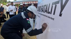 Peringatan Bulan K3 Nasional Tahun 2026 mengusung tema Membangun Ekosistem Pengelolaan K3 yang Profesional, Andal, dan Kolaboratif | Foto: Zonamu/Humas PT Timah