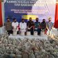 Penampakan ±319 karung pasir timah hasil penindakan tim gabungan di perairan Kepulauan Riau. Operasi yang melibatkan Bea Cukai dan Bareskrim Polri | Foto: Bustomi