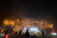 Gerbang Lampu Pelita Bandara Dabo Singkep Meriahkan Malam 7 Likur | Foto : Zonamu/Wandi