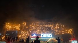 Gerbang Lampu Pelita Bandara Dabo Singkep Meriahkan Malam 7 Likur | Foto : Zonamu/Wandi